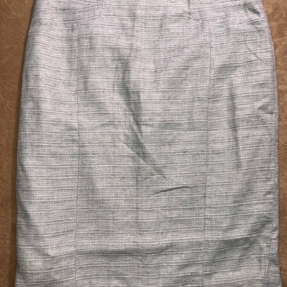 Harve Benard Women 8 Gray Texture Knee Length Career‎ Office Pencil Skirt